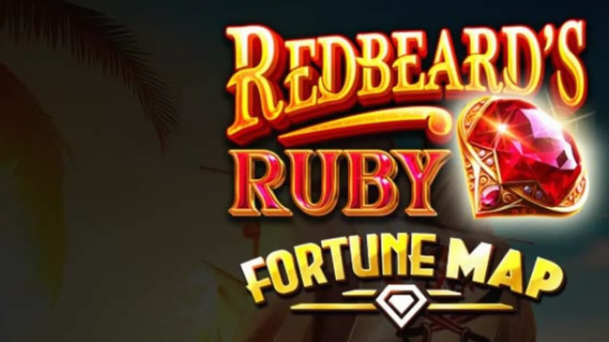 Tampilan visual slot Redbeard’s Ruby dengan tema bajak laut dan peta harta karun